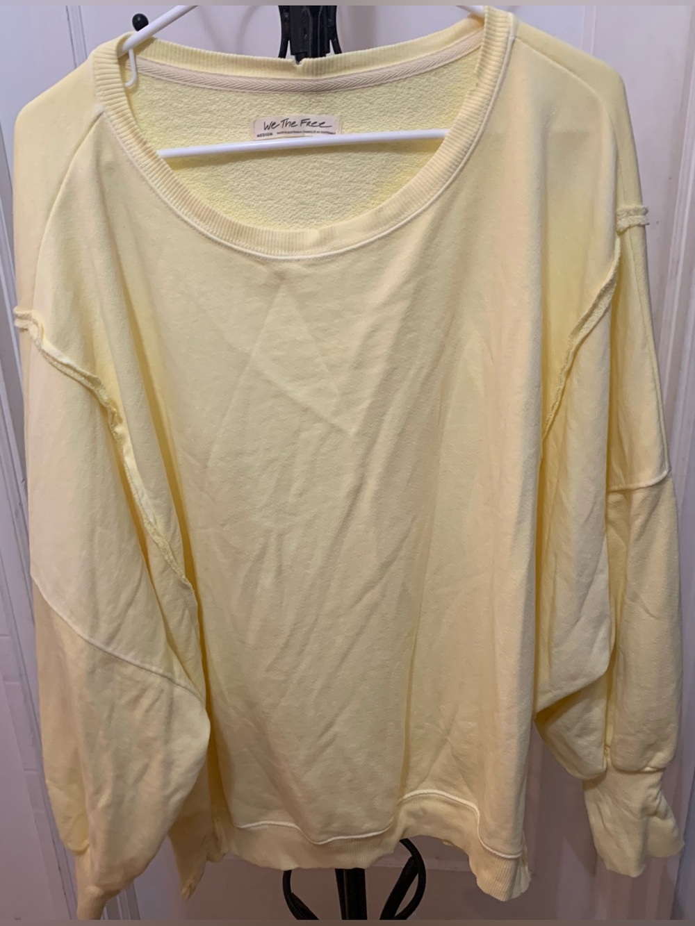 We The Free Yellow Camden Sweatshirt Size Medium
